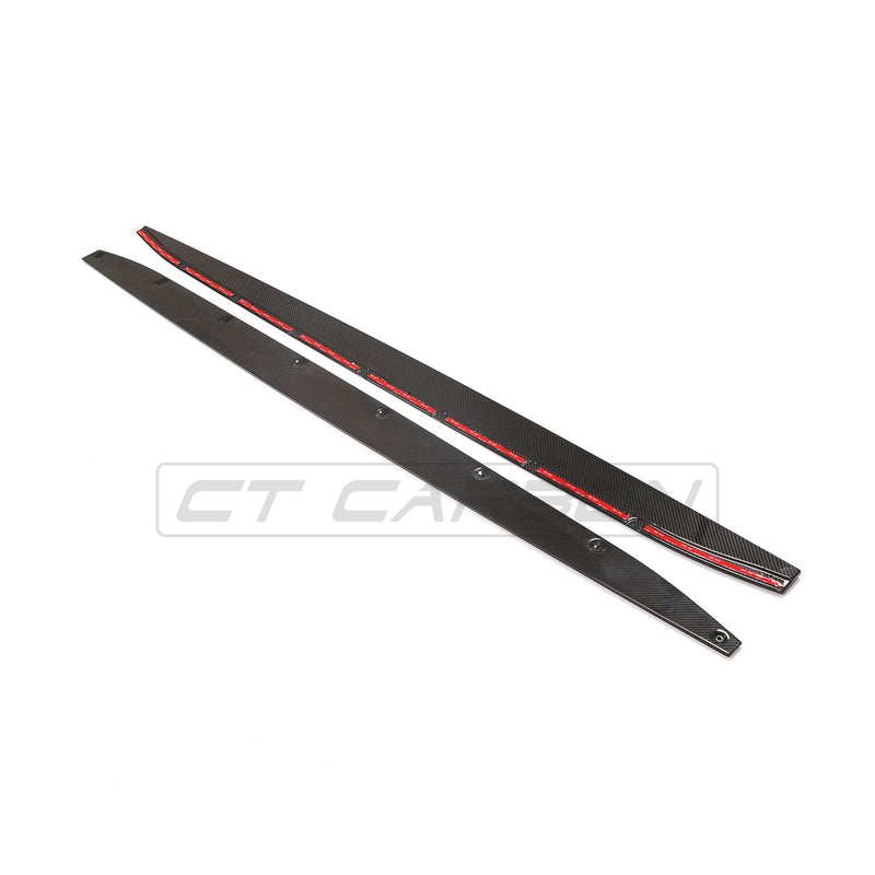 Load image into Gallery viewer, BMW M3 G80 CARBON FIBRE SIDE SKIRT EXTENSIONS - CT DESIGN
