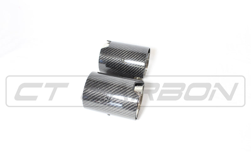 Load image into Gallery viewer, BMW CARBON EXHAUST TIPS 135i/140i/235i/240i/335i/340i/435i/440i - CHROME (SET OF 2)
