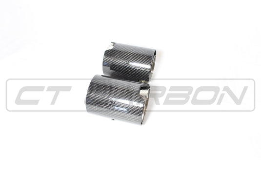 BMW CARBON EXHAUST TIPS 135i/140i/235i/240i/335i/340i/435i/440i - CHROME (SET OF 2)