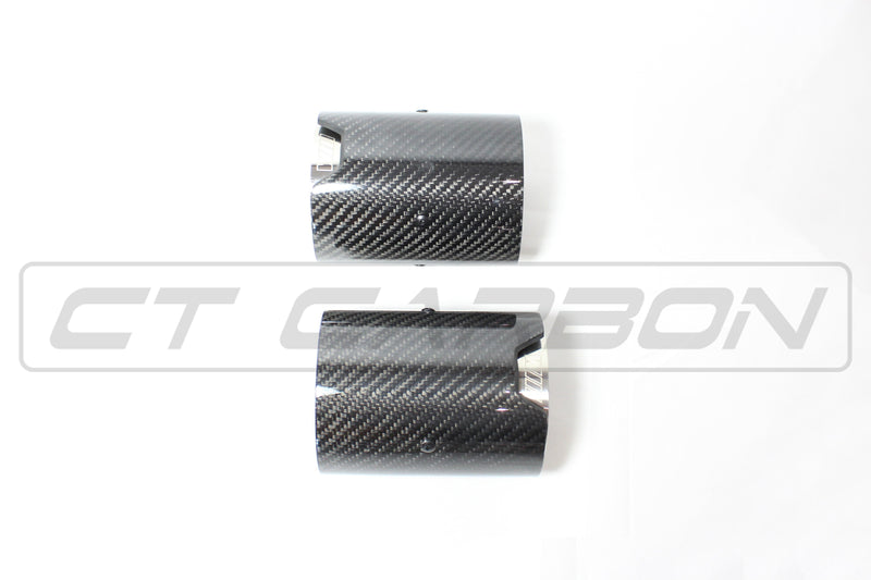 Load image into Gallery viewer, BMW CARBON EXHAUST TIPS 135i/140i/235i/240i/335i/340i/435i/440i - CHROME (SET OF 2)
