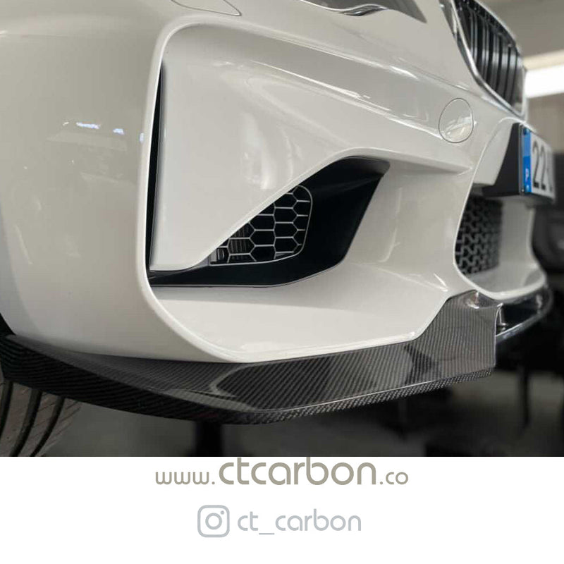 Load image into Gallery viewer, BMW M2 F87 N55(OG) CARBON FIBRE SPLITTER - V-STYLE - CT Carbon
