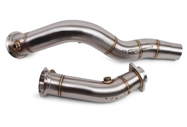 Load image into Gallery viewer, VRSF 3&quot; Cast Race Downpipes 15-19 BMW M3, M4, M2C
