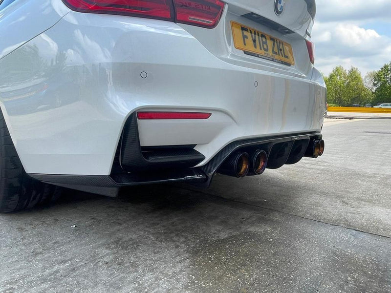 Load image into Gallery viewer, BMW M2/M3/M4/M5 F10/F80/F82/F83/F87 CARBON FIBRE EXHAUST TIPS - BURNT ENDS x4
