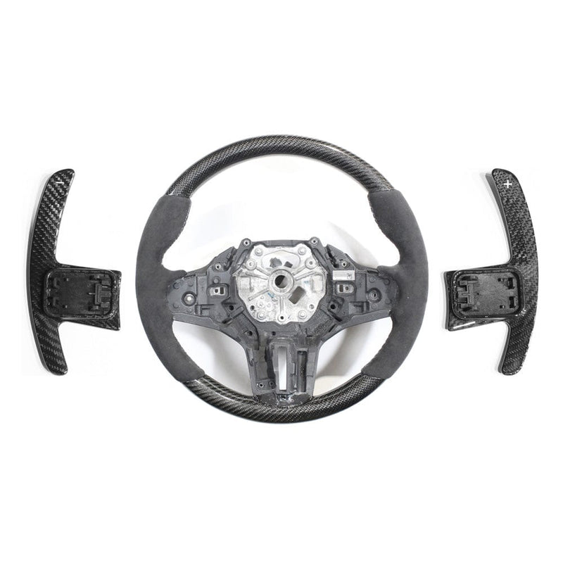 Load image into Gallery viewer, CT Carbon Bundles BMW G8X Steering Wheel &amp; Paddles Pack
