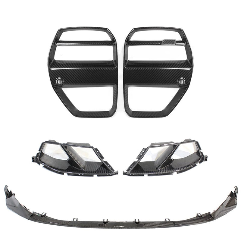 Load image into Gallery viewer, CT CARBON FRONT END PACKAGE BMW M3/M4 G80/G81/G82/G83 CARBON FIBRE FRONT END KIT - V3 ACC
