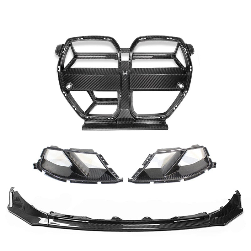 Load image into Gallery viewer, CT CARBON FRONT END PACKAGE BMW M3/M4 G80/G81/G82/G83 CARBON FIBRE FRONT END KIT - V5 WITH ACC
