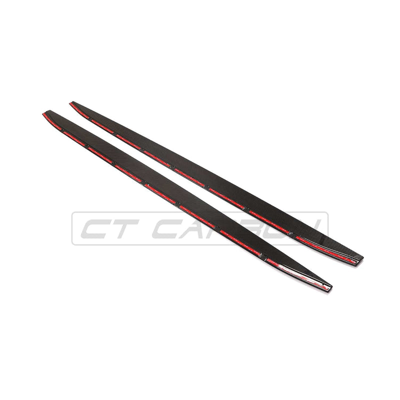 Load image into Gallery viewer, CT CARBON FULL KIT BMW M4 G82/G83 CARBON FIBRE SIDE SKIRT EXTENSIONS - CT DESIGN
