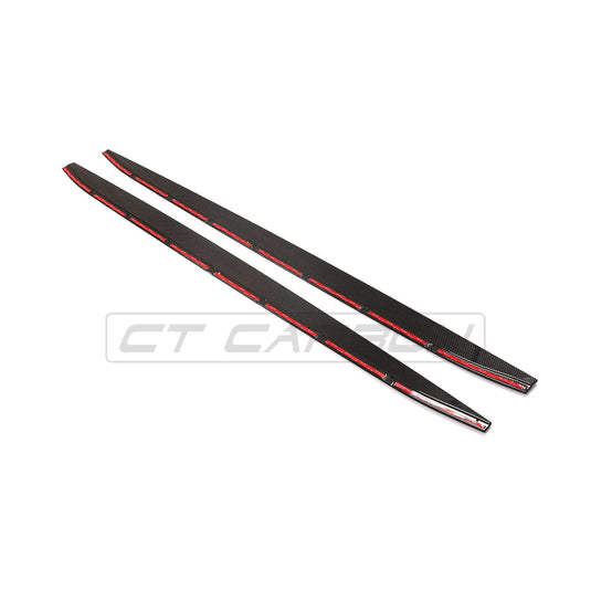 CT CARBON FULL KIT BMW M4 G82/G83 CARBON FIBRE SIDE SKIRT EXTENSIONS - CT DESIGN