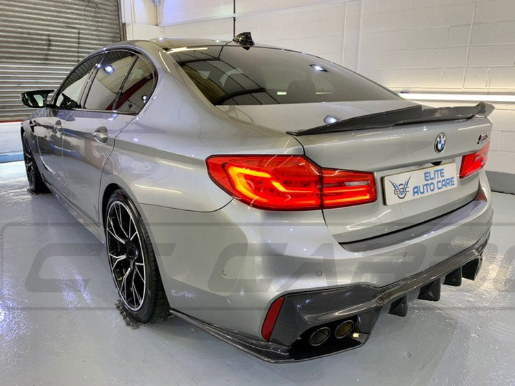 Load image into Gallery viewer, BMW M5 F90 &amp; G30 5 SERIES CARBON FIBRE SPOILER - DUCKTAIL PS STYLE - CT Carbon
