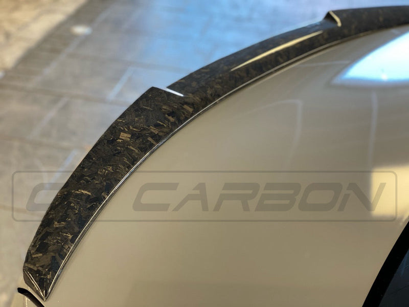 Load image into Gallery viewer, BMW M3 F80 &amp; F30 3 SERIES FORGED CARBON FIBRE SPOILER - V STYLE - CT Carbon
