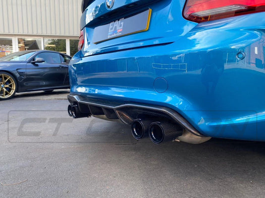 BMW M2 / M2C F87 CARBON FIBRE DIFFUSER - AK STYLE - CT Carbon