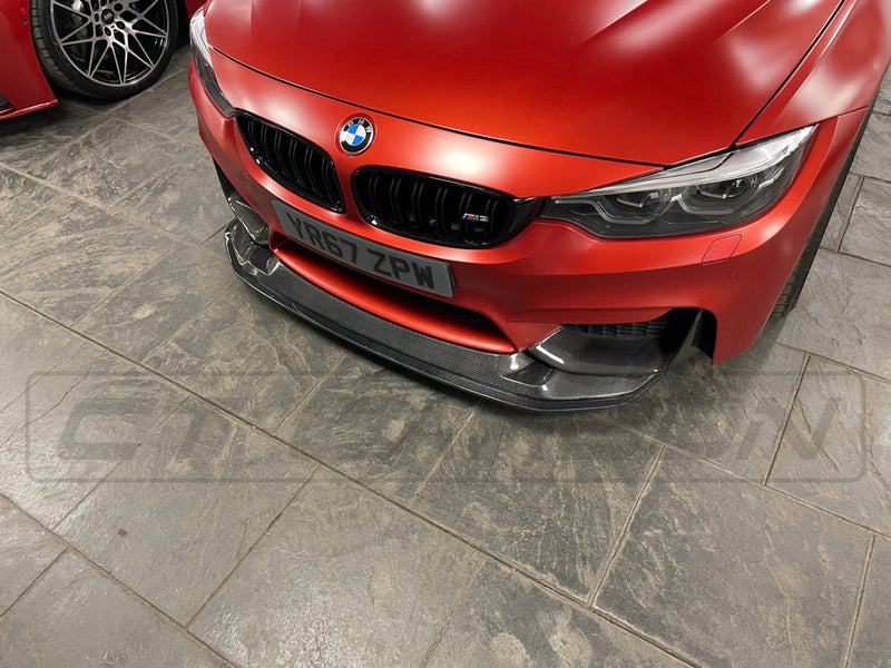 Load image into Gallery viewer, BMW M3/M4 (F80 F82 F83) CARBON FIBRE SPLITTER (2 PIECE) - GTS STYLE - CT Carbon
