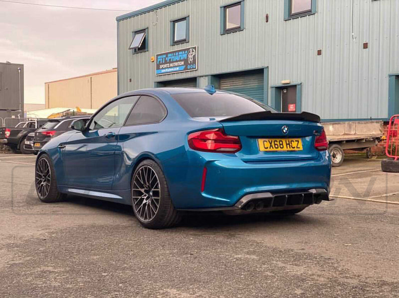 Load image into Gallery viewer, BMW M2 / M2C F87 &amp; F22 2 SERIES CARBON FIBRE SPOILER - DUCKTAIL PS STYLE - CT Carbon
