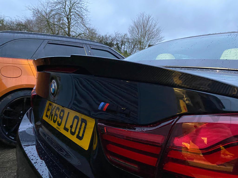 Load image into Gallery viewer, BMW M4 F83 &amp; F33 4 SERIES CARBON FIBRE SPOILER - V STYLE - CT Carbon
