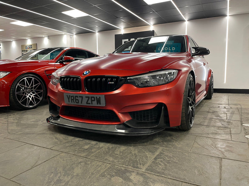 Load image into Gallery viewer, BMW M3/M4 (F80 F82 F83) CARBON FIBRE SPLITTER (2 PIECE) - GTS STYLE - CT Carbon
