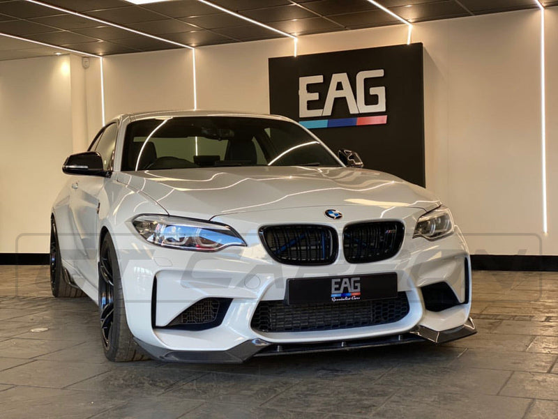 Load image into Gallery viewer, BMW M2 F87 N55(OG) CARBON FIBRE SPLITTER - V-STYLE - CT Carbon
