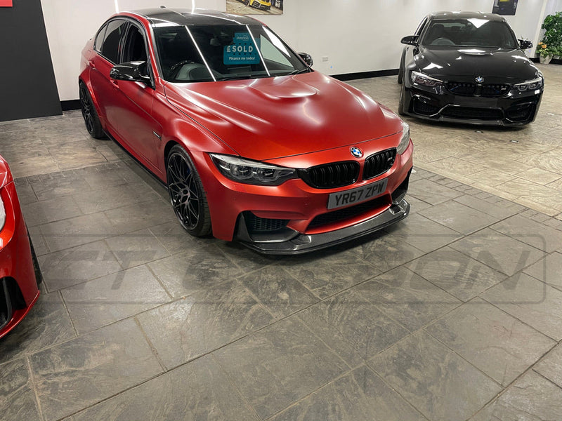 Load image into Gallery viewer, BMW M3/M4 (F80 F82 F83) CARBON FIBRE SPLITTER (2 PIECE) - GTS STYLE - CT Carbon
