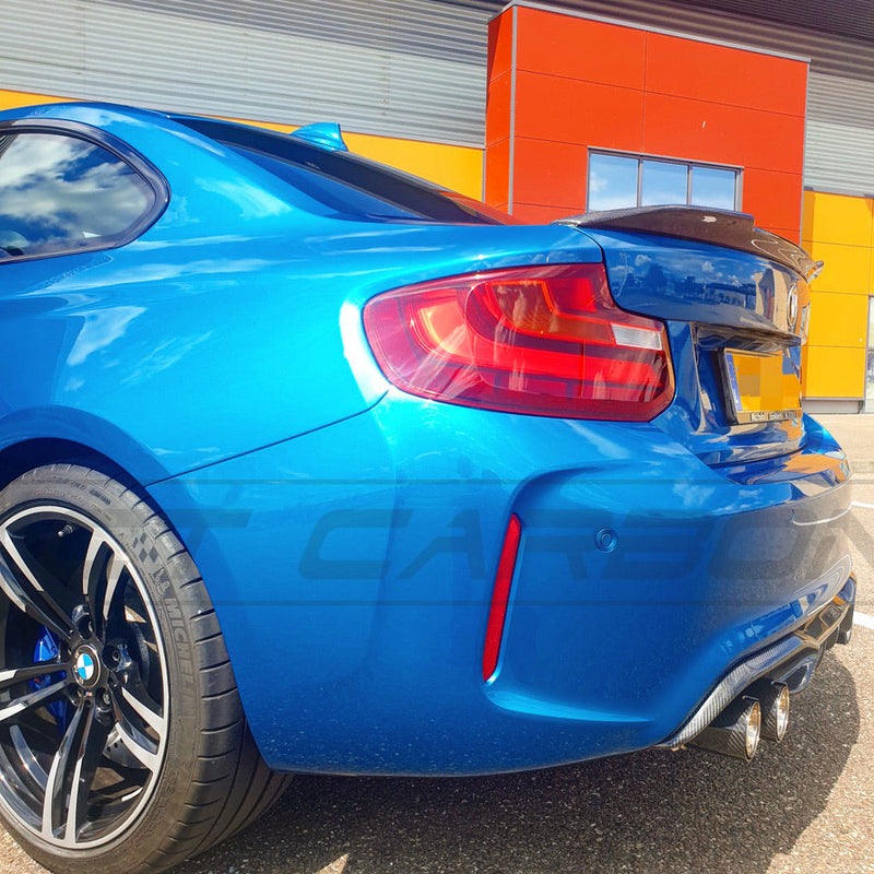 Load image into Gallery viewer, BMW M2/M3/M4/M5 F10/F80/F82/F83/F87 CARBON FIBRE EXHAUST TIPS - CHROME x4 - CT Carbon
