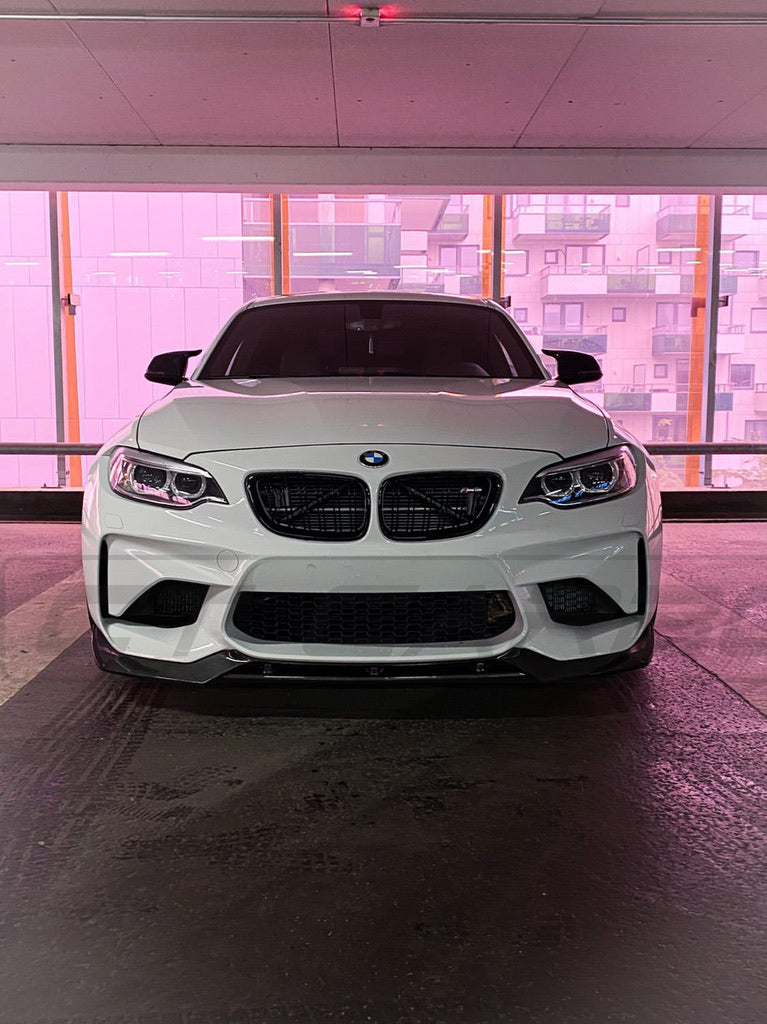 Load image into Gallery viewer, BMW M2 F87 N55(OG) CARBON FIBRE SPLITTER - V-STYLE - CT Carbon
