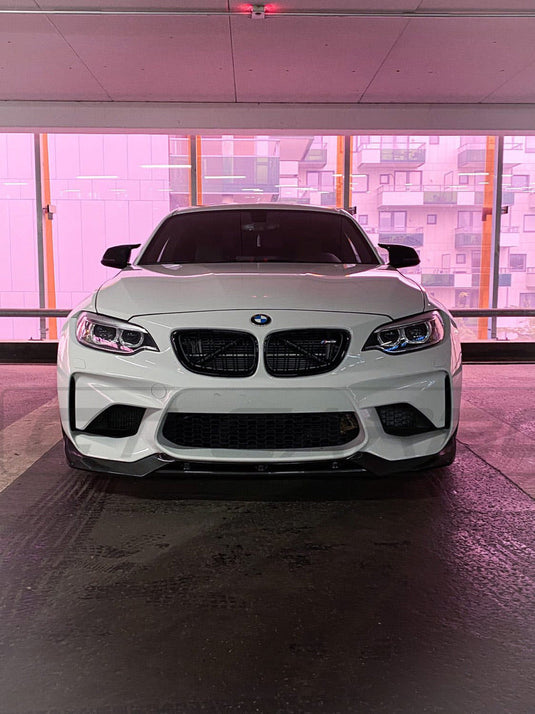 BMW M2 F87 N55(OG) CARBON FIBRE SPLITTER - V-STYLE - CT Carbon