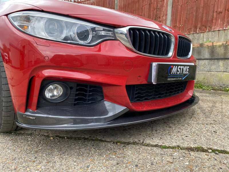 Load image into Gallery viewer, BMW F32 &amp; F33 4 SERIES CARBON FIBRE SPLITTER - MP STYLE - CT Carbon
