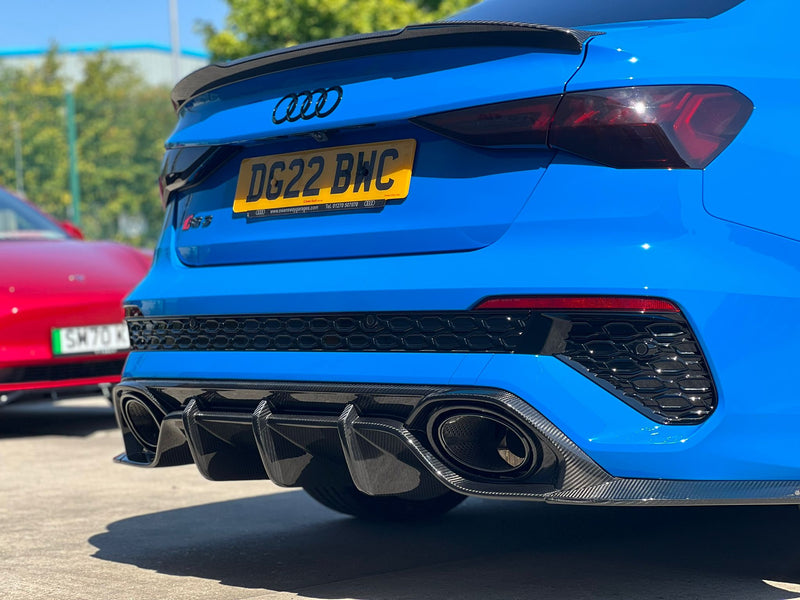 Load image into Gallery viewer, AUDI RS3 8Y SALOON CARBON FIBRE DIFFUSER - CT DESIGN
