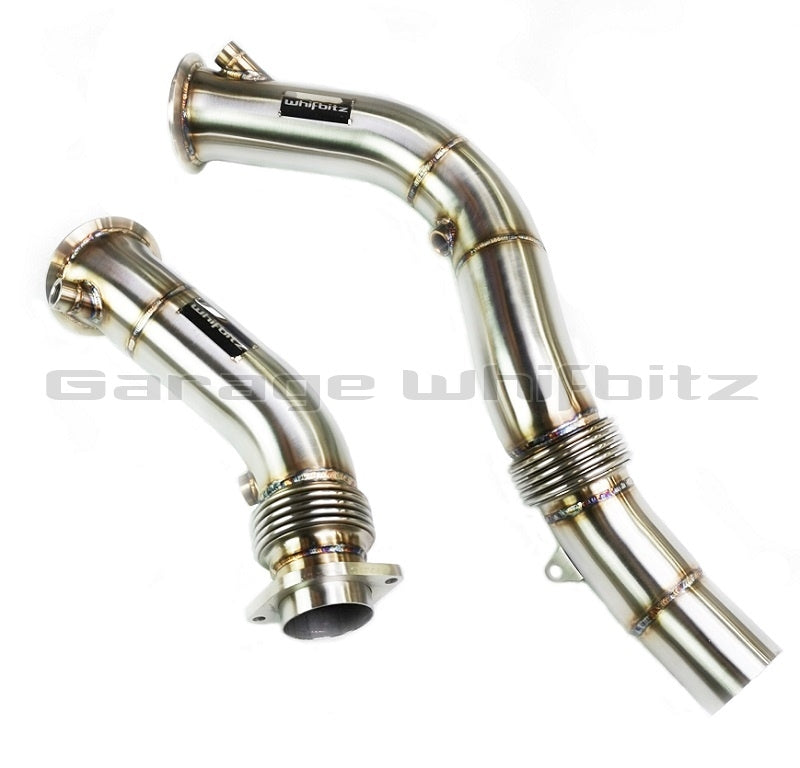 Load image into Gallery viewer, Garage Whifbitz 3″ Catless Downpipes BMW M3, M4 &amp; M2 Comp
