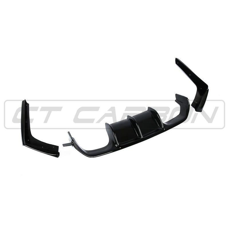 Load image into Gallery viewer, BMW M3/M4 (F80 F82 F83) GLOSS BLACK DIFFUSER - V STYLE
